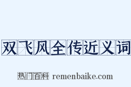 双飞风全传近义词是什么意思的图片